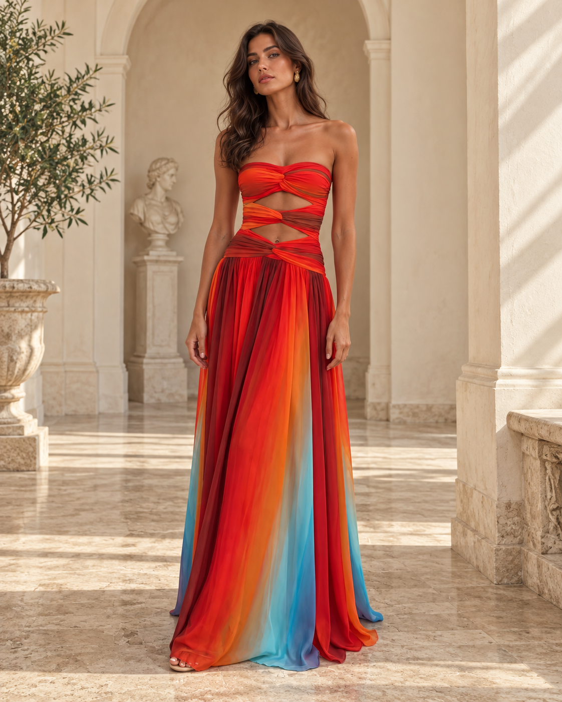 Lucy — Abito Maxi con Nodo