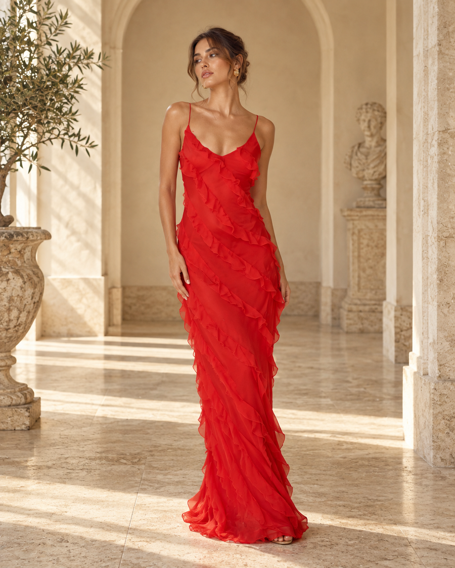 Margaux — Abito Maxi con Balze